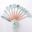 12 Pcs Silicone Kitchen Utensil Set with Holder | Non-Stick Cooking Tools Set | Heat Resistant Kitchen Accessories