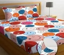 Badsheet | Double Bed Fitted Bedsheet with 2 Pillow Covers | All Around Elastic Bedsheet | Soft Double Bed Sheet Set