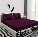 New Trending Elastic(Fitted) Double Bedsheet With 2 Pillow Covers