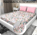 Comfy Premium fitted(elastic) Bedsheet Cotton 3pcs set bedding 1 bedsheet